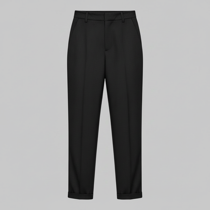 Elegant High Waist Women's Trousers | Office Wear