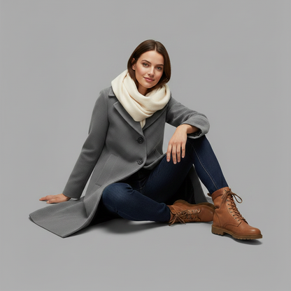 Elegant Long Wool Coat | Women's Winter Outerwear