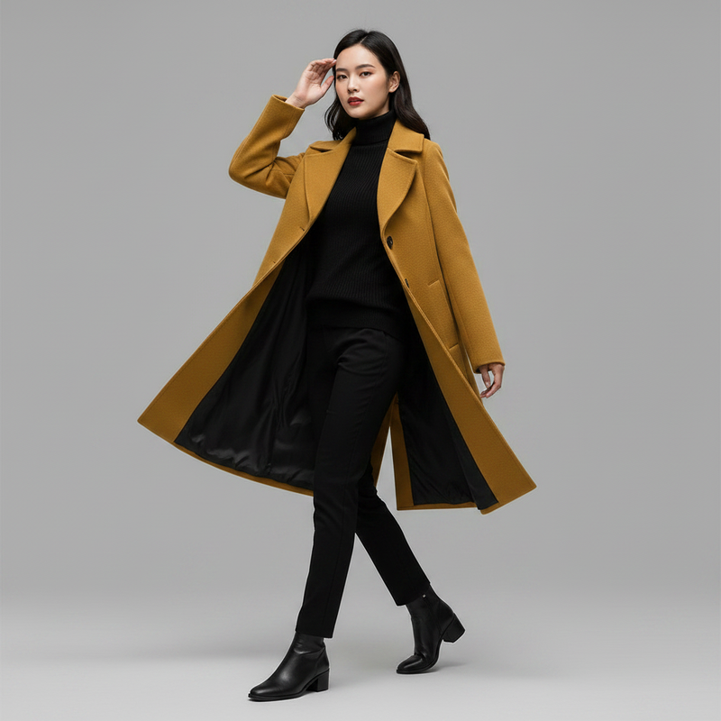 Elegant Wool Coat | Women's Winter Outerwear
