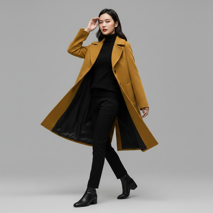 Elegant Wool Coat | Women's Winter Outerwear