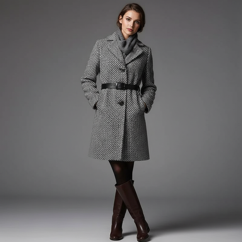 Elegant Long Wool Coat | Women's Winter Outerwear