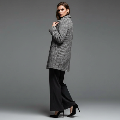 Elegant Long Wool Coat | Women's Winter Outerwear