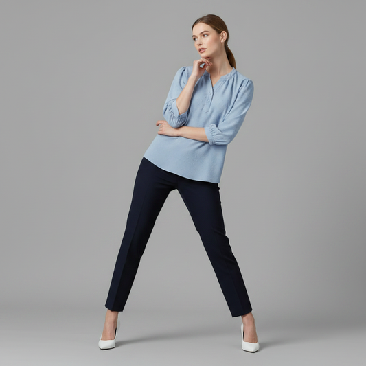 Silk Patchwork Women's Blouse | Versatile Fashion Top