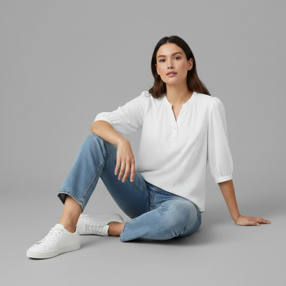 Silk Patchwork Women's Blouse | Versatile Fashion Top